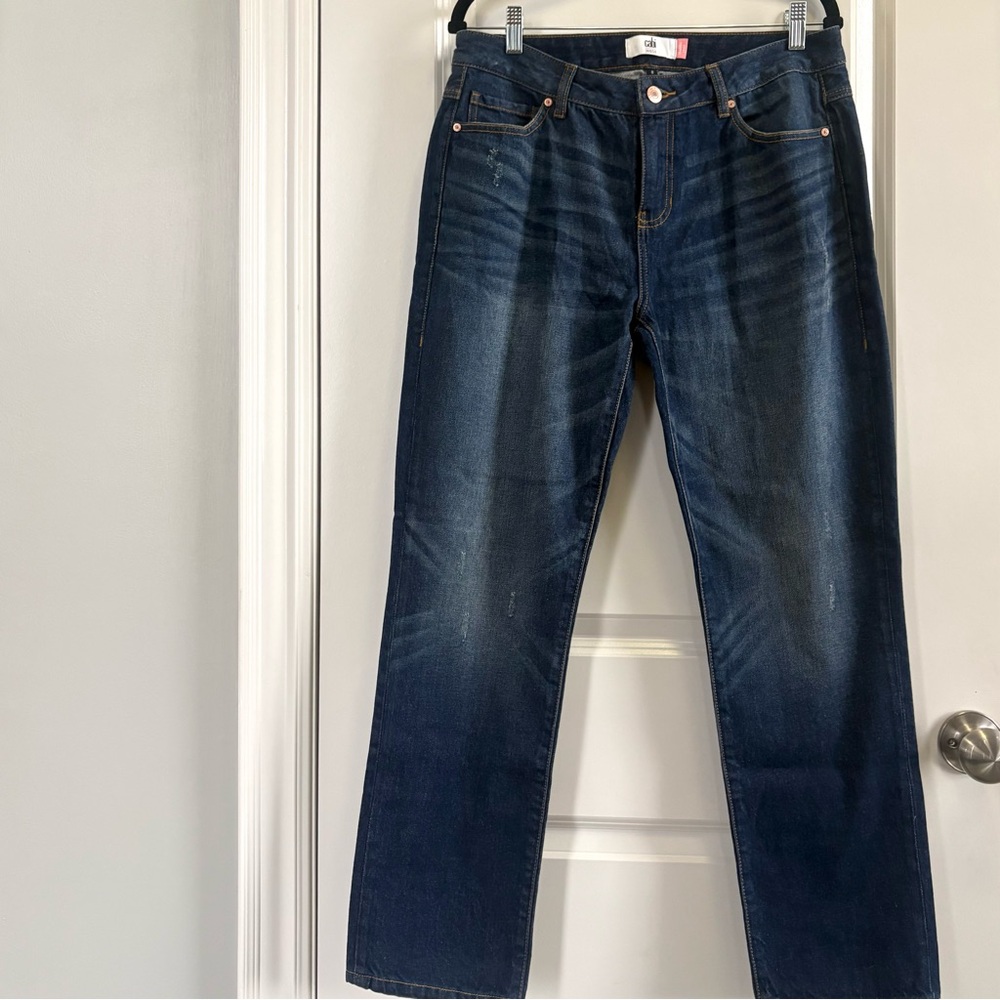 SALE! CAbi 💫 NWOT Fall 2023 Malibu Jean, Dark Blue Boyfriend Jeans Size 8, #4522